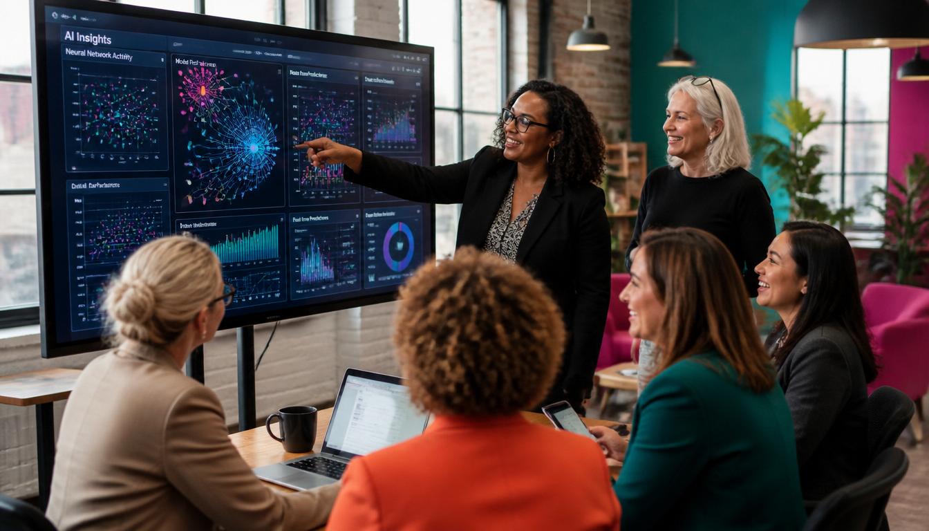 Mujeres colaborando en tecnología